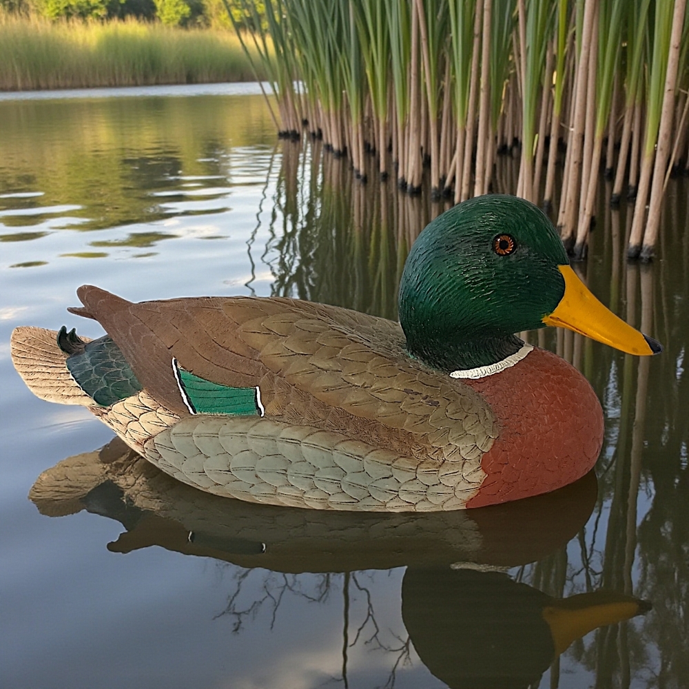 Vintage Mallard Drake Duck Figurine Composite Decoy‎ Universal Statuary Corp MCM